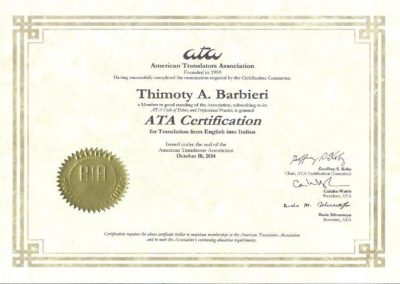 ATA – Certified Translator