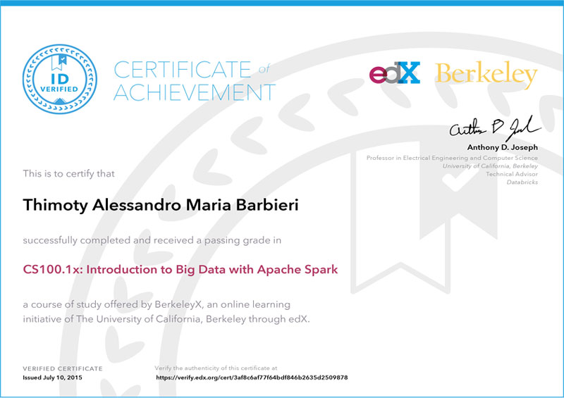 EDX-Introduction to big data with Apache Spark