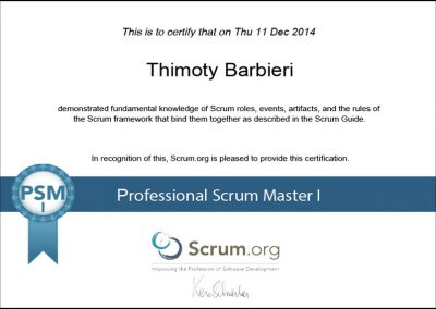 SCRUM – Professional Scrum Master I