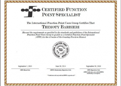 CFPS Certified Function Point Specialist